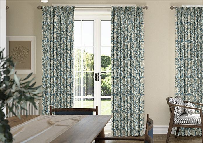 Land & Shore Rowallane, Teal - Made to Measure Curtains - Image 3